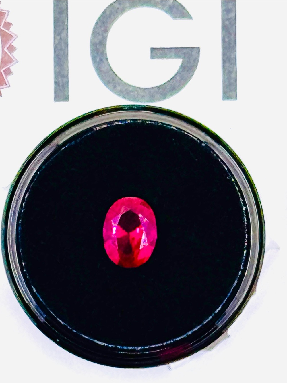 1.28 Carat Loose Oval Cut Red Ruby LG IGI CERT MSRP $645 INVICTA NWT